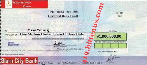 Young Attached is a copy of your winning draft cheque